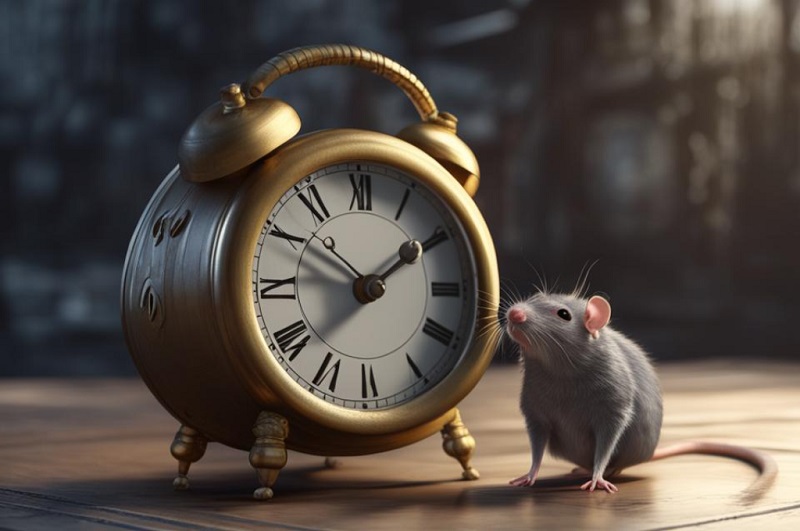 часы и крыса